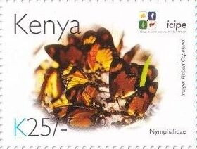 Stamp, Nymphalidae, Kenya,  , Animals (Fauna), Anniversaries and Jubilees, Butterflies and Moths, Insects