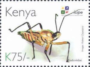 Stamp, Reduviidae, Kenya,  , Animals (Fauna), Anniversaries and Jubilees, Insects