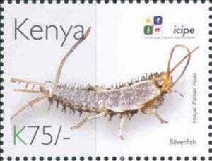 Stamp, Silverfish, Kenya,  , Animals (Fauna), Anniversaries and Jubilees, Insects
