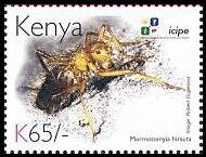 Stamp, Terrible Hairy Fly (Mormotomyia hirsuta), Kenya,  , Animals (Fauna), Anniversaries and Jubilees, Insects