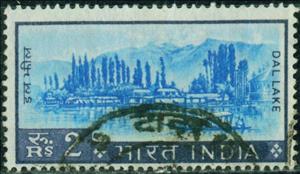 Stamp, Dal Lake, India,  , Landscapes, Ships, Rowing Boats, Lakes