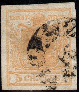 Stamp, Coat of Arms of Austria, Lombardy-Venetia,  , Coats of Arms, Crowns and Coronets, Heraldic Animals