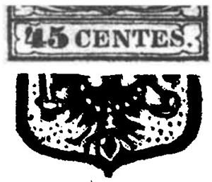 Stamp, Coat of Arms of Austria, Lombardy-Venetia,  , Coats of Arms, Crowns and Coronets, Heraldic Animals