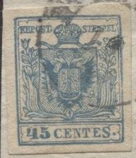 Coat of Arms of Austria - Milano postal forgery