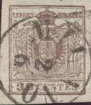 Coat of Arms of Austria - Milano postal forgery