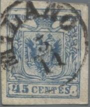 Coat of Arms of Austria - Milano postal forgery