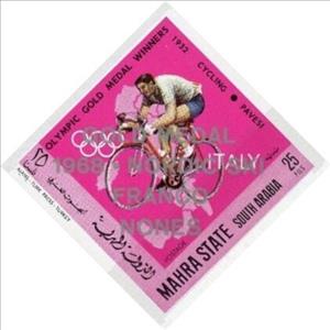 Stamp, Cycling – Pavesi (1932), Mahra,  , Cycling, Olympic Games, Sports