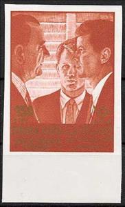 Stamp, Lyndon B. Johnson, Robert & John F. Kennedy, Mahra,  , Famous People, Heads of State, Politicians