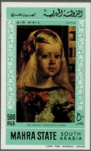Stamp, The Infant Margarita Maria, by Diego Velázquez, Mahra,  , Paintings