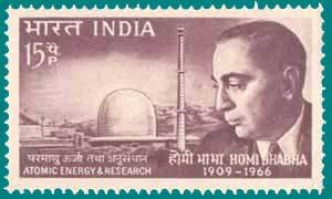 Stamp, Commemoration Homi Bhabha - Scientist, India,  , Scientists