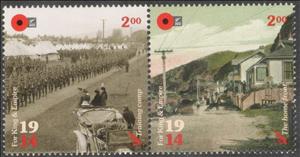 Se-tenant, Training Camp / Home Front - Se=tenant, New Zealand,  , First World War