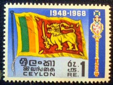 Flag of Ceylon and Mace