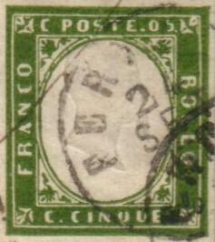 Stamp, Vittorio Emanuele II, Sardinia-Piedmont,  , Famous People, Heads of State, Kings, Men, Royalty