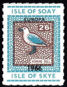 Stamp, Herring Gull, Scotland, Isle of Soay,  , Animals (Fauna), Birds