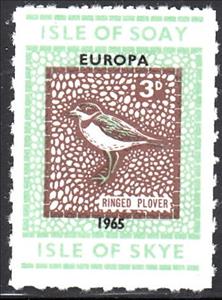 Stamp, Ringed Plover, Scotland, Isle of Soay,  , Animals (Fauna), Birds