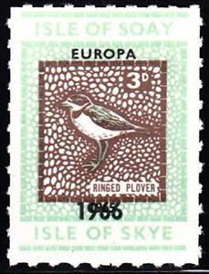 Stamp, Ringed Plover, Scotland, Isle of Soay,  , Animals (Fauna), Birds