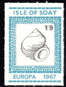 Stamp, Shell, Scotland, Isle of Soay,  , Animals (Fauna), Shells