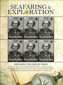 Full Pane, Sir John Franklin FRGS, Seychelles,  , Admirals, Famous People, Maps, Men, Politicians