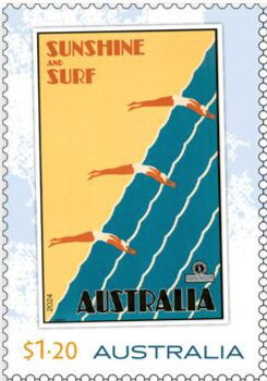 Stamp, Sunshine and Surf by Gert Sellheim, Australia,  , Graphic Artists, Promotional Posters, Tourism