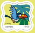Stamp, Zazu (hornbill), Australia,  , Animals (Fauna), Birds, Cartoons, Disney