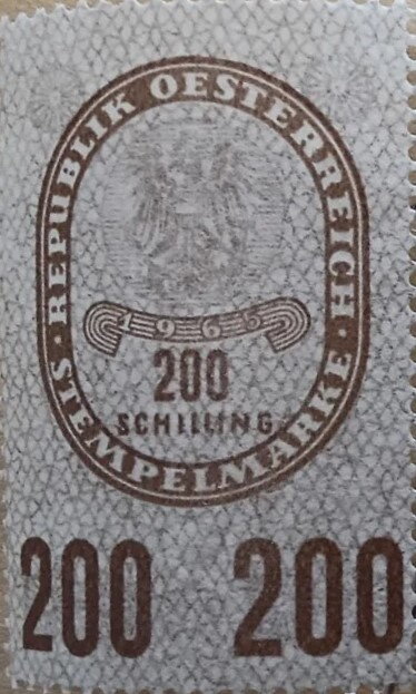 Stempelmarke 200 Schilling