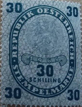 Stempelmarke 30 Schilling