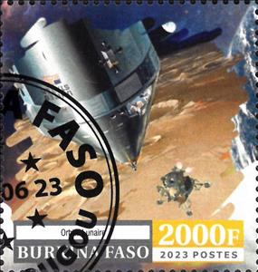 Stamp, Apollo 10, Burkina Faso,  , Spacecrafts
