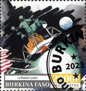 Stamp, Apollo 10, Burkina Faso,  , Spacecrafts
