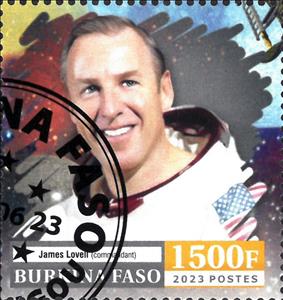 Stamp, Apollo 13, Burkina Faso,  , Astronauts