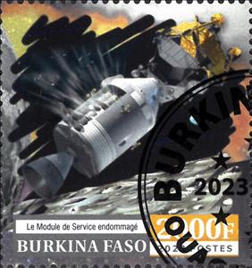 Stamp, Apollo 13, Burkina Faso,  , Spacecrafts