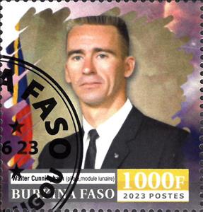 Stamp, Apollo 7, Burkina Faso,  , Astronauts