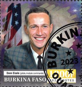 Stamp, Apollo 7, Burkina Faso,  , Astronauts