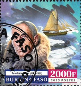 Stamp, The Explorers, Burkina Faso,  , Explorers, Famous People