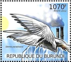 Stamp, Sterna paradisaea, Burundi,  , Animals (Fauna), Birds, Sea Life