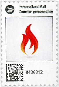 Stamp, Red flame, Canada,  , The Automobile Industry