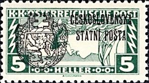 Stamp, Austrian Express Stamp ovpr. "ČESKOSLOVENSKÁ STÁTNÍ POŠTA", Czechoslovakia,  , Gods and goddesses, Mythology