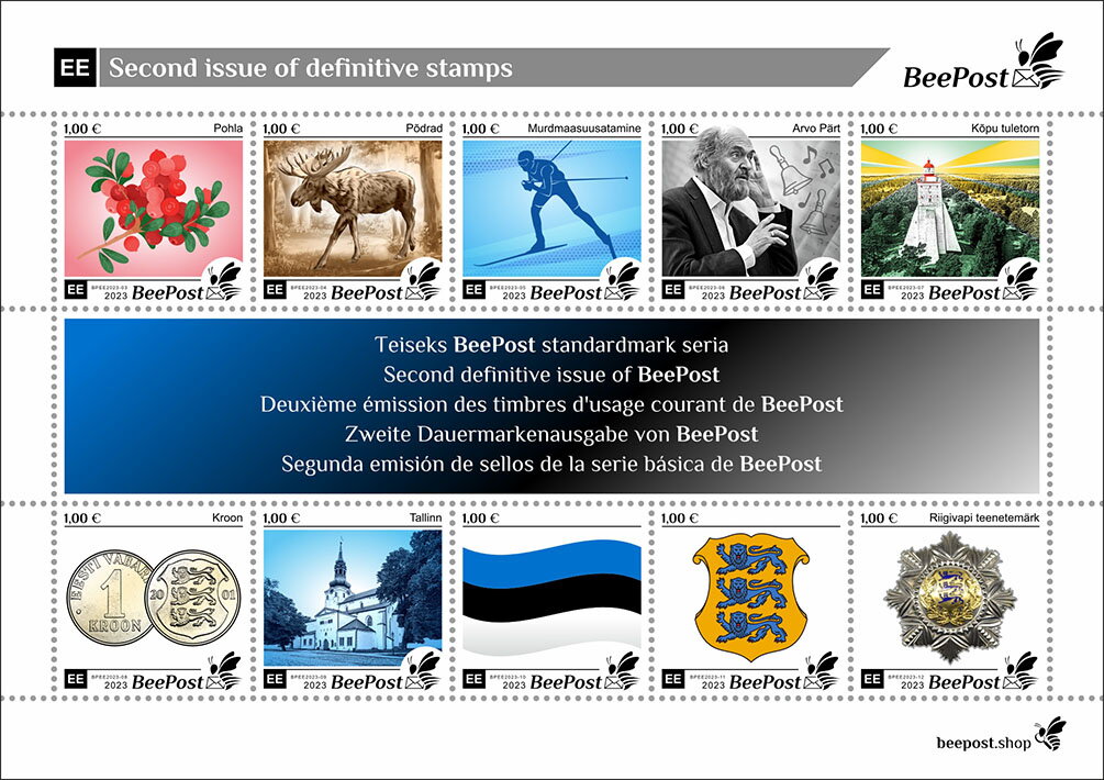 Second issue of definitive stamps
