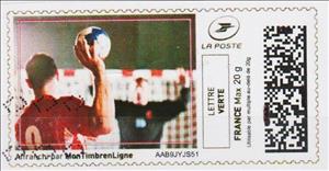 Stamp, Handball, France,  , Handball, Sports