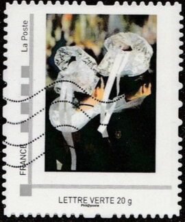 Stamp, Interceltic Festival Lorient 2017 Lace Bonnets, France,  , Festivals, Headgear, Women