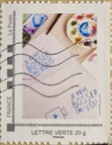 Stamp, Je viens bosser chez vous, France,  , Greetings