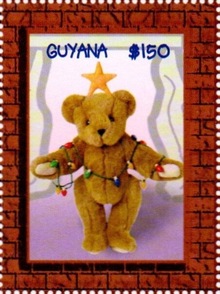 Bear decorated with fairy lights and star