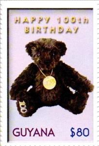 Stamp, Pale Lilac, Guyana,  , Teddy Bears