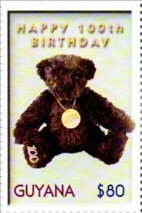 Stamp, Pale Stone, Guyana,  , Teddy Bears