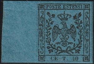 Stamp, Este eagle, Modena,  , Crowns and Coronets, Eagles, Heraldic Animals