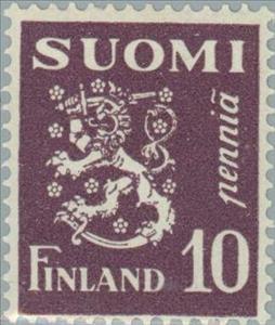Stamp, Lion type m/30, Finland,  , Heraldic Animals, Coats of Arms
