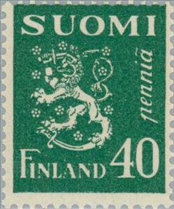 Stamp, Liontype m/30, Finland,  , Heraldic Animals, Coats of Arms