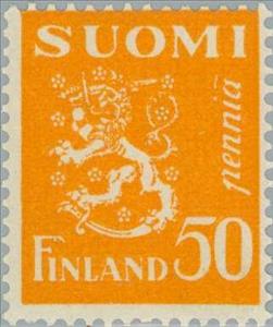 Stamp, Liontype m/30, Finland,  , Heraldic Animals, Coats of Arms