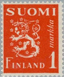 Stamp, Liontype m/30, Finland,  , Heraldic Animals, Coats of Arms