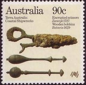 Stamp, Wooden Bobbins, Australia,  