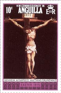 Stamp, Crucifixion, Anguilla,  , Easter, Paintings, Religion